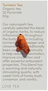 LOVE TEA Organic Turmeric Tea x 20 Pyramids
