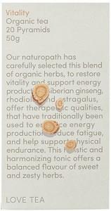 LOVE TEA Organic Vitality Tea x 20 Pyramids