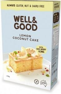 Well And Good Lemon Coconut Cake Mix & Gojiberry Icing G/F 475g