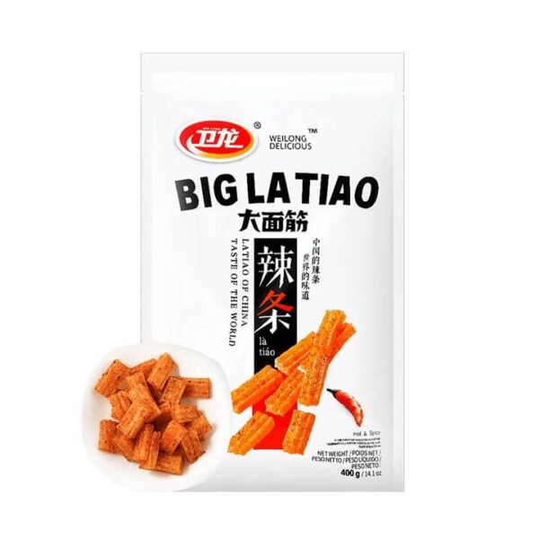 Wei Long Large Wheat Gluten Snacks, Individually Wrapped, 400g