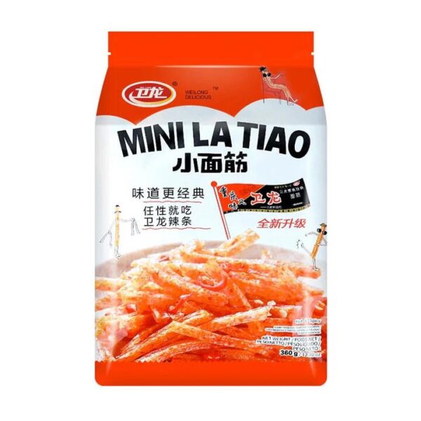 Wei Long Mini Wheat Gluten Snacks, Individually Wrapped, 360g