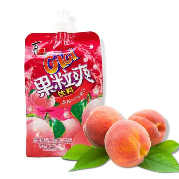 Xizhilang CICI Fruit Jelly Drink with Fruit Bits – Peach Flavor 350ml