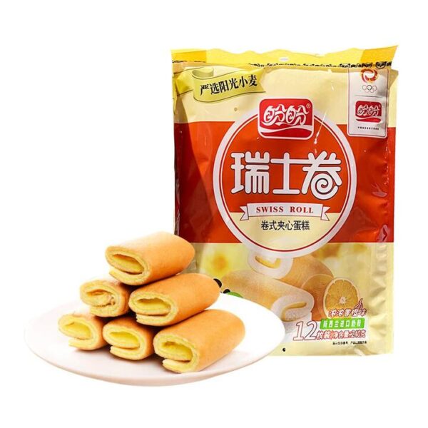 Panpan Swiss Roll Orange Flavor - 240g
