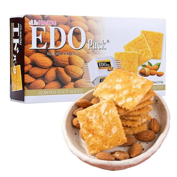 Edo Almond Sweet Soda Biscuits, 7 Pack, 133g