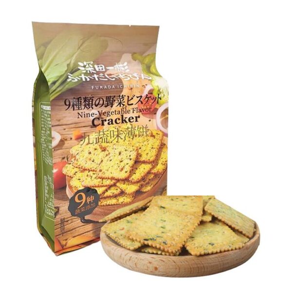 Fukada Ichibin Nine-Vegetable Flavor Crackers - 328g
