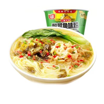 Baijia Instant Vermicelli with Pickled Fish Flavor - Bowl, 105g