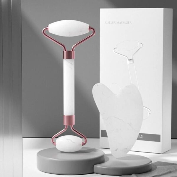 Ulife Facial Roller and Gua Sha Set - White