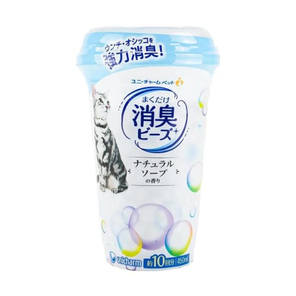 Unicharm Cat Litter Deodorizing Beads - Fresh Bath Scent, 450ml