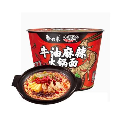 Baixiang Super Chili Beef Oil Spicy Hot Pot Noodles - 114g