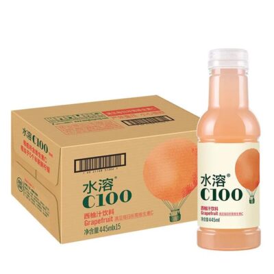 Nongfu Spring C100 Grapefruit Juice Drink - 445ml x 15 Bottles