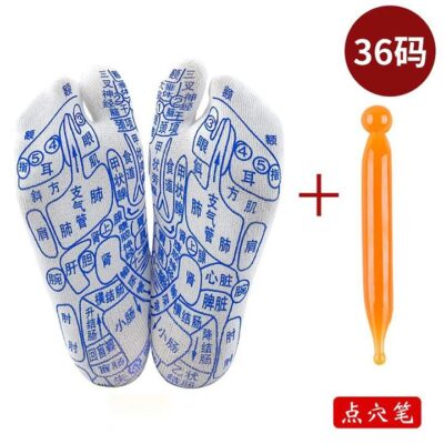 Ulife Acupressure Reflexology Socks with Point Stick - Size 36