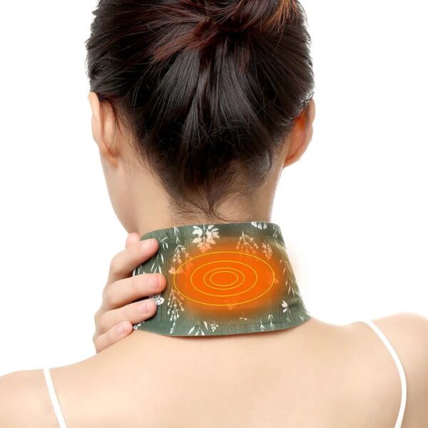 Fasola Warm Neck Patches - 5 Pieces, 49x9.8cm, Green