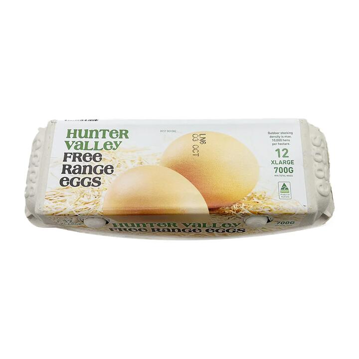Hunter Valley XLarge Free-Range Eggs, 12pcs, 700g