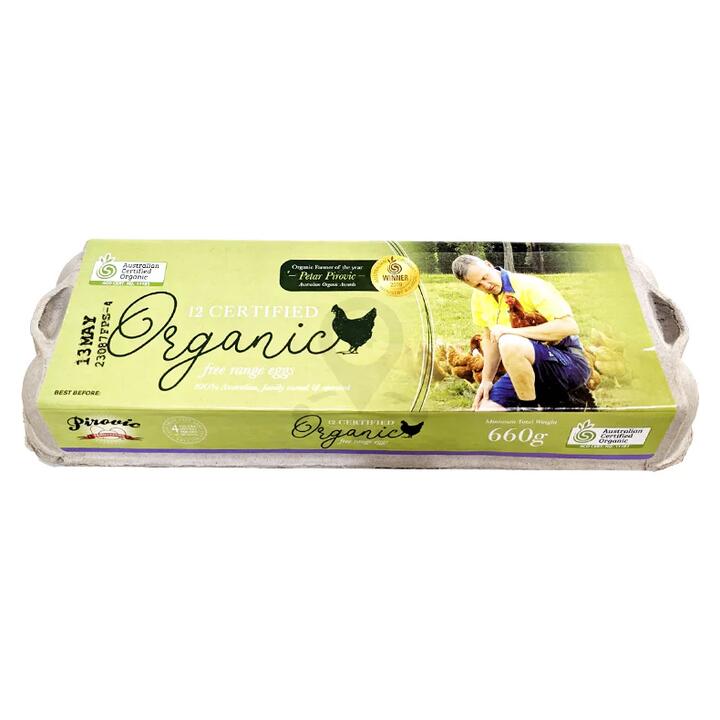 Pirovic Organic Free-Range Chicken Eggs 12pcs 660g