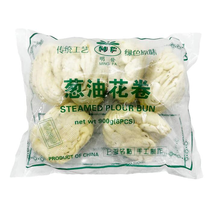 [Frozen] Mingfa Scallion Oil Flower Rolls, Pack of 6, 900g