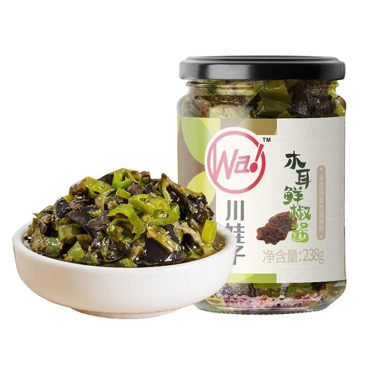 Chuanwazi Black Fungus with Fresh Pepper Sauce 238g