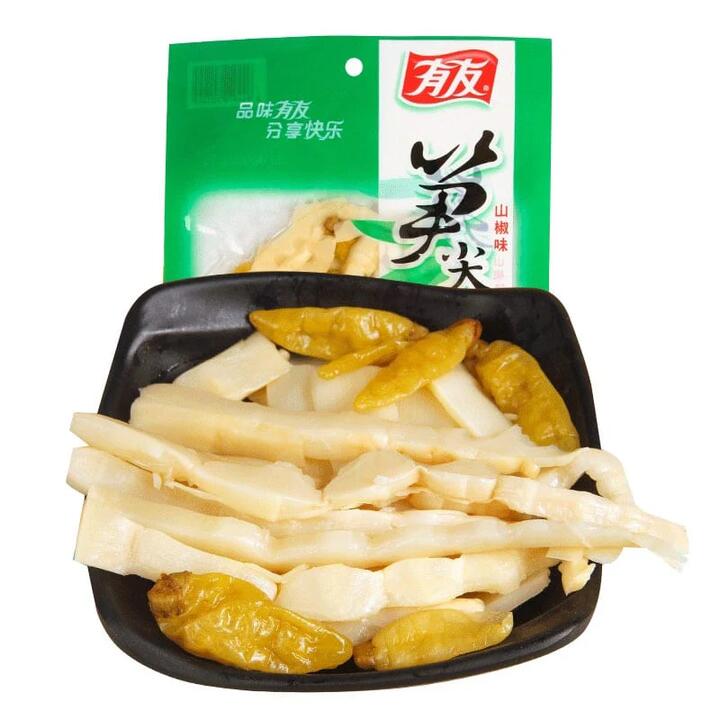 YouYou Spicy Sichuan Pepper Flavor Bamboo Shoot Tips 100g