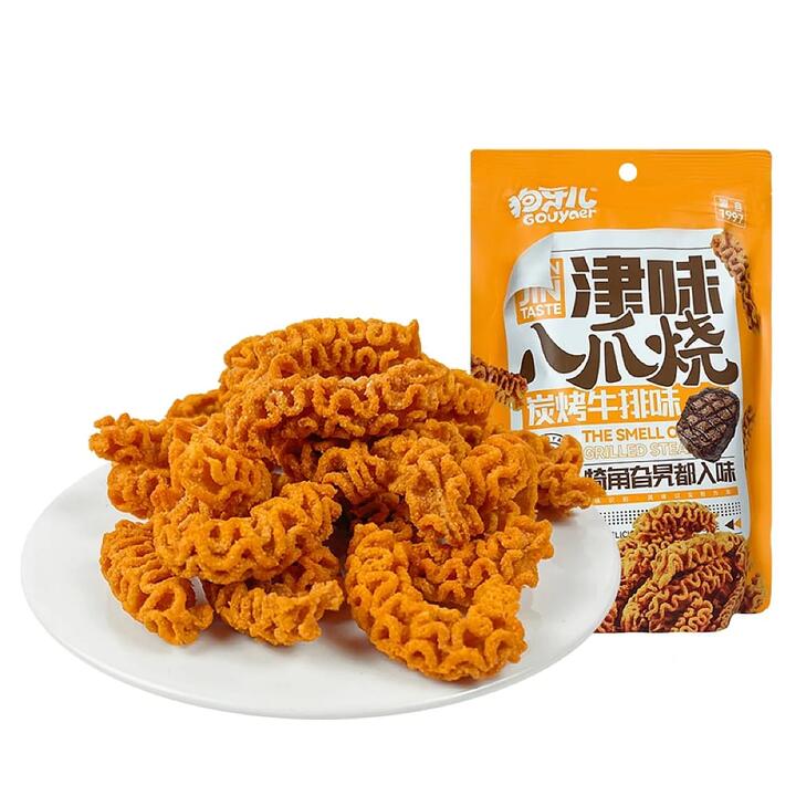 Dog Teeth Brand Octopus Burn Charcoal Grilled Steak Flavour Snack 188g