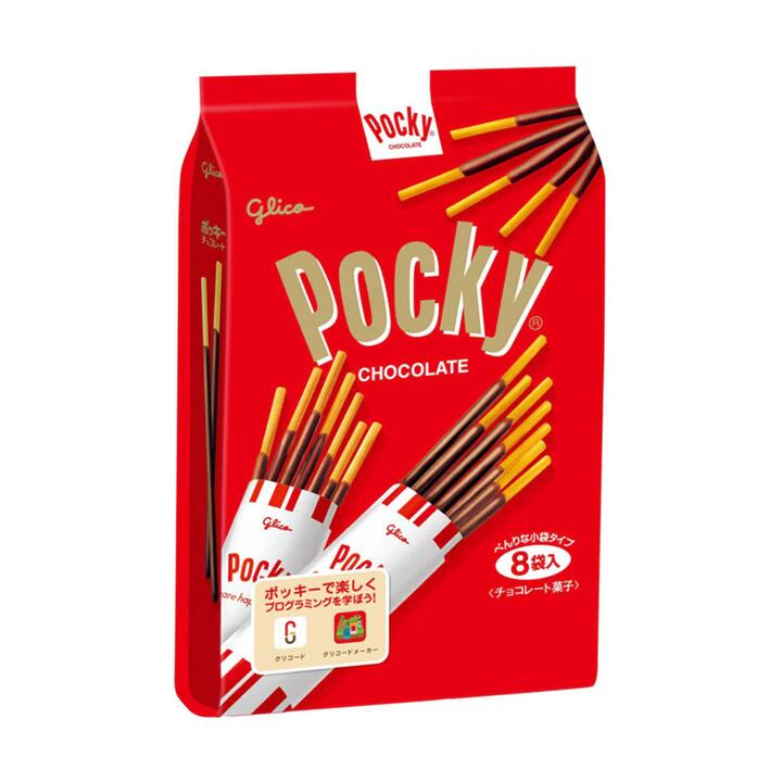 Glico Pocky Chocolate Sticks, 8 Mini Packs, 127g