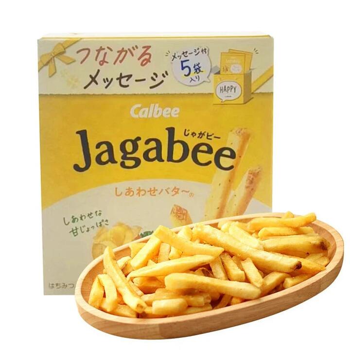 Calbee Jagabee Honey Butter Flavoured Potato Sticks, 16g x 5 Packs, 80g Total