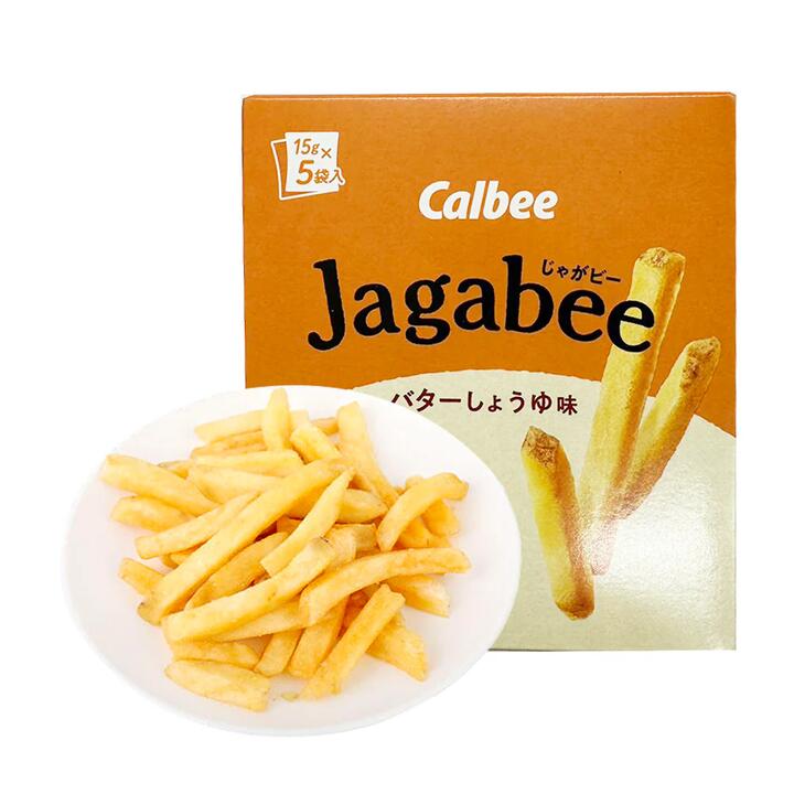Calbee Jagabee Butter Soy Sauce Flavored Potato Sticks - 80g