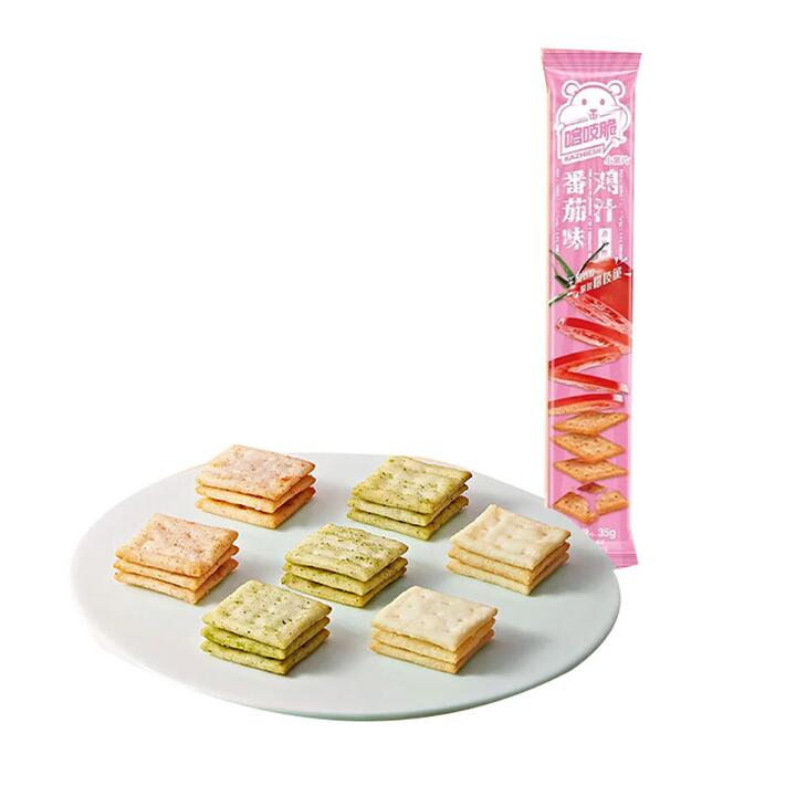 Qiaqia Crunchy Potato Chips - Chicken Tomato Flavor, 35g
