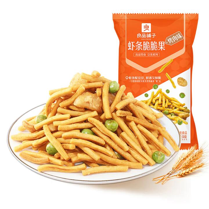 Bestore Shrimp Sticks Crispy Snack - BBQ Flavor, 50g