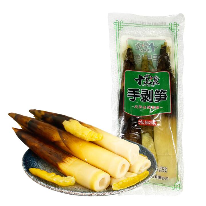 Ten Pinya Hand-Peeled Bamboo Shoots with Pickled Pepper Flavor - 230g
