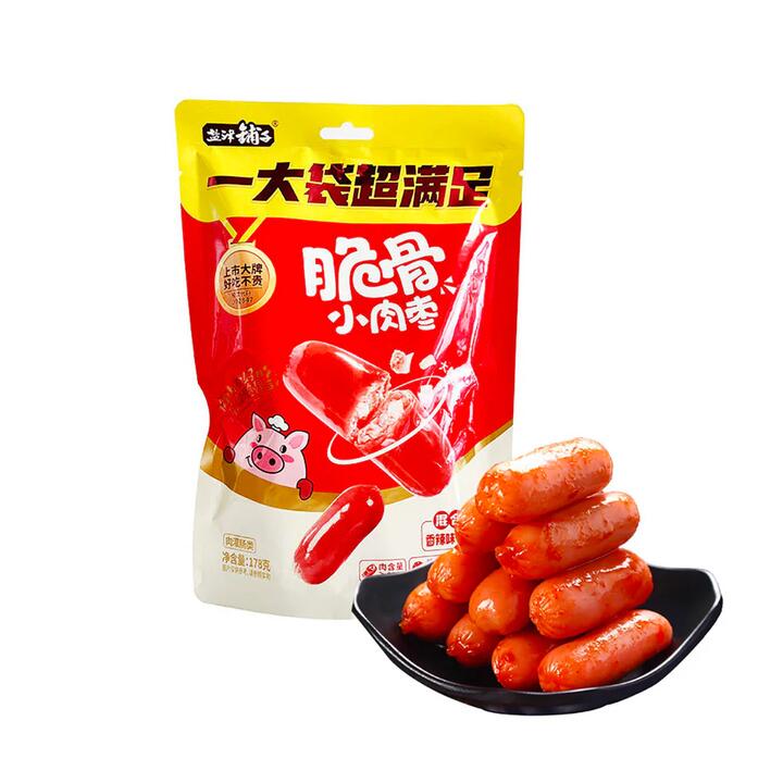 Yanker Shop Crispy Bone Mini Meat Sausages - Spicy & Orleans Flavor - 178g