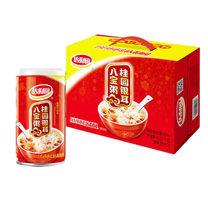 Daliyuan Longan and White Fungus Eight Treasures Congee - 360g x 12 Cans