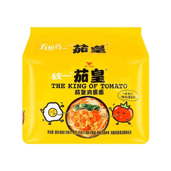 Uni-President The King of Tomato Instant Noodles with Tomato and Egg - 116g x 5pcs