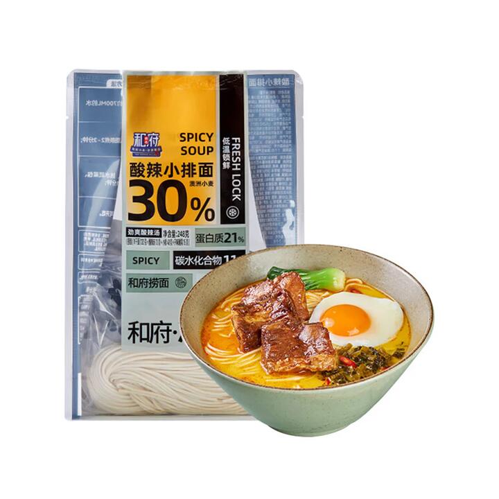 Hefu Spicy Pork Rib Noodles - Fresh Noodles, 248g