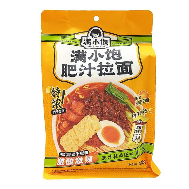 Man Xiao Bao Spicy Sour Ramen with Zha Jiang Bone Broth - 300g