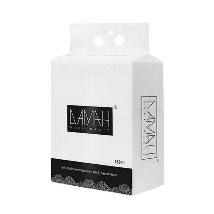 Damah Dark Magic Hanging-Pack Facial Towels – 168 Sheets - Disposable Face Towels