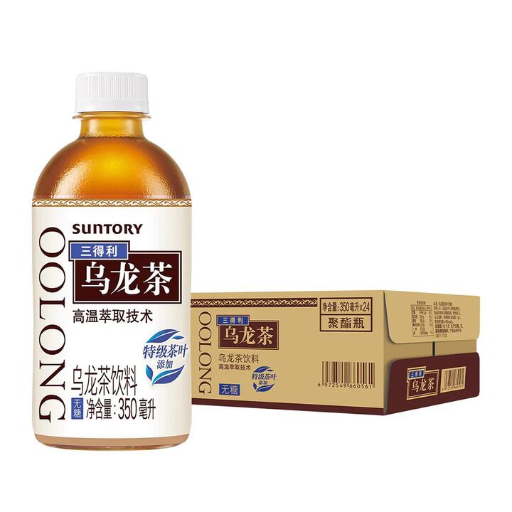 Suntory Unsweetened Oolong Tea - 350ml x 24 Bottles