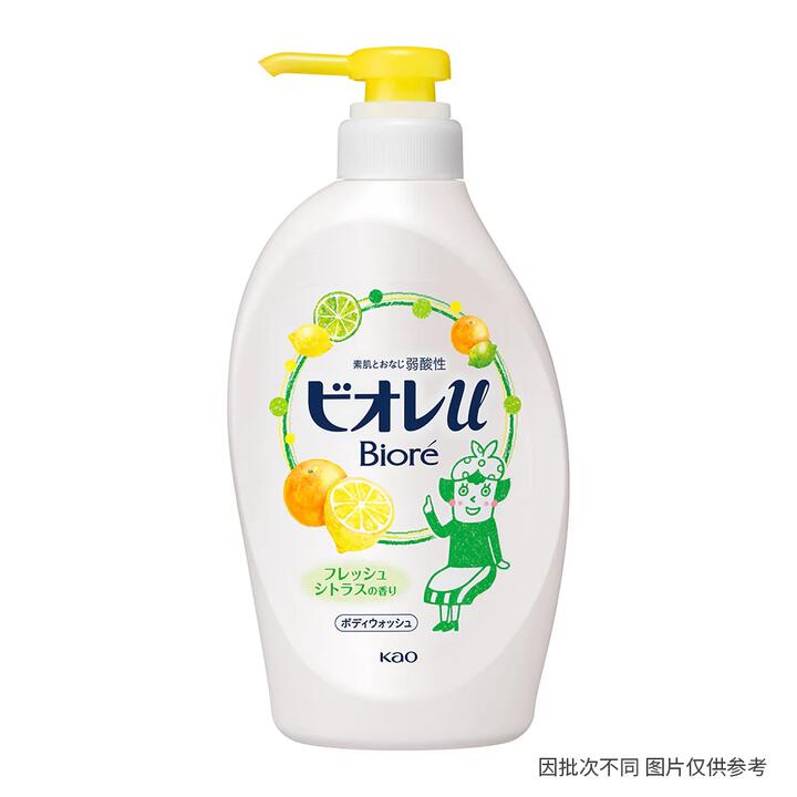 Kao Biore Mildly Acidic Citrus Lemon Scented Shower Gel 480ml