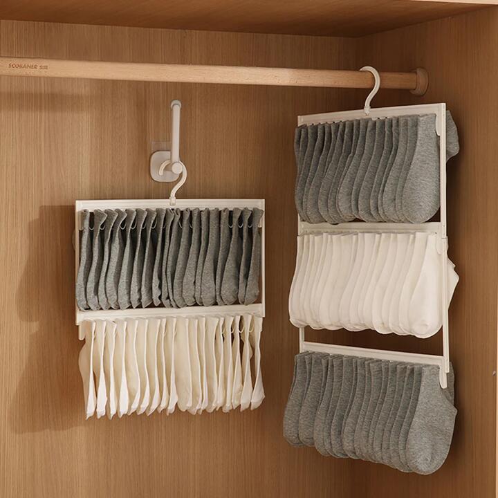 FaSoLa White Sock Storage Rack, Three-Tier, 41*62cm