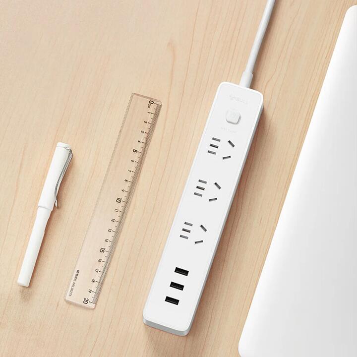 Bull Brand 3-Outlet + 3-USB Port Power Strip with 3m Cord, White - Model B403U