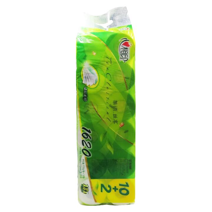 Hearttex Tea Language Silk Enjoy 4-Ply Roll Paper 135g*12 Rolls
