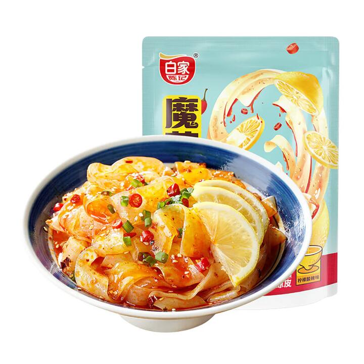 Baijia Konjac Cold Noodles - Lemon Sour and Spicy Flavor, 265g