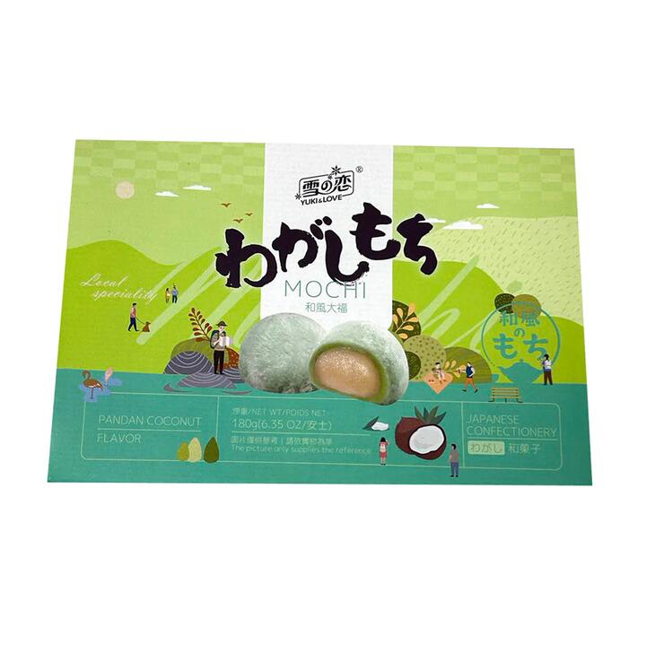 Yuki & Love Pandan Coconut Flavor Mochi - 180g