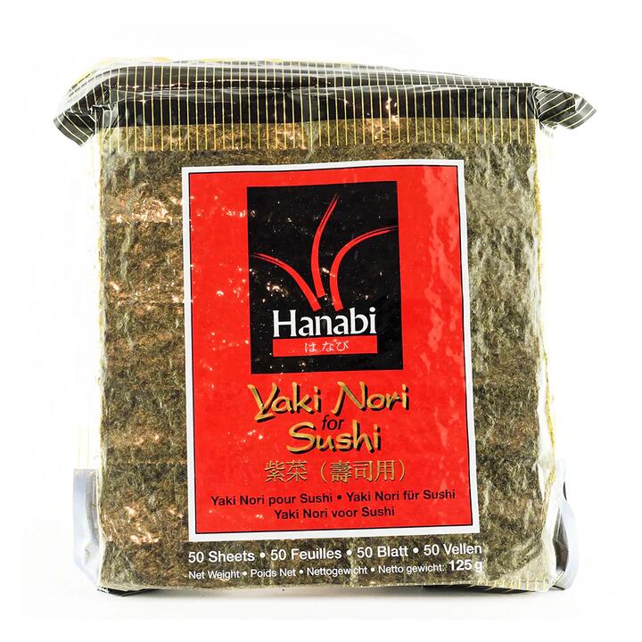 Hanabi Yaki Nori for Sushi - 50 Sheets, 125g