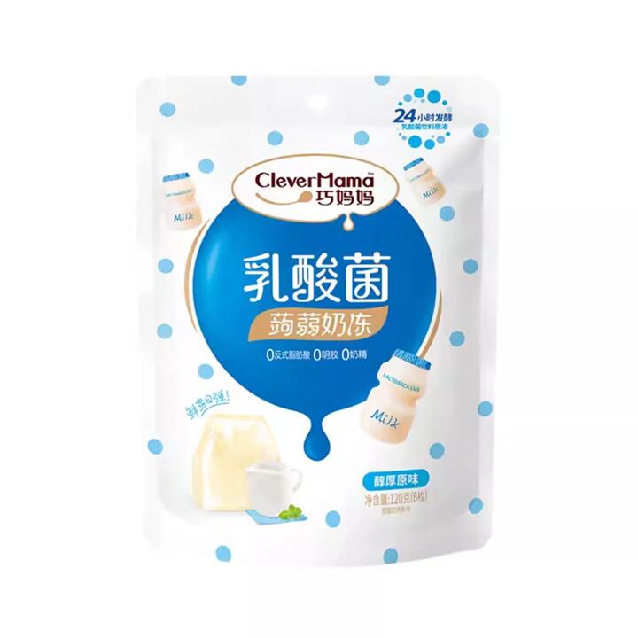 CleverMama Original Flavor Lactobacillus Konjac Milk Jelly - 6 Pieces, 120g