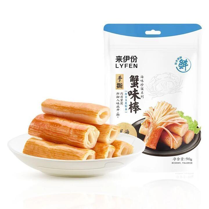 Lyfen Hand-Torn Crab Flavor Sticks - 90g