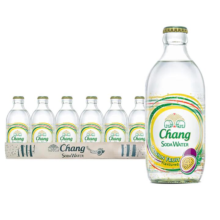 Chang Passion Fruit Flavoured Soda Water - 325ml x 24 Bottles