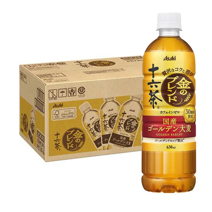 Asahi Jurokucha Golden Blend Caffeine-Free Tea - 630ml x 24 Bottles
