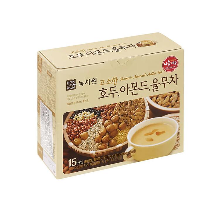Nok Cha Won Walnut Almond Job's Tears Tea - 18g x 15 Sticks