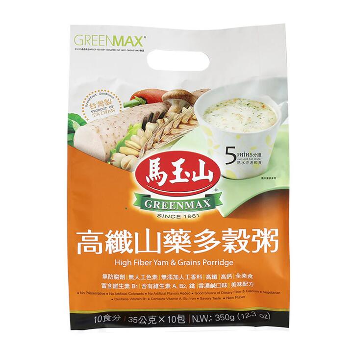 Greenmax High Fiber Yam & Grains Porridge - 35g x 10 Packs