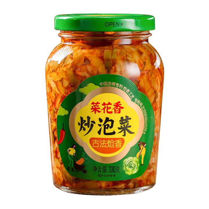Caihuaxiang Stir-Fried Pickled Vegetables - Traditional Spicy, 330g