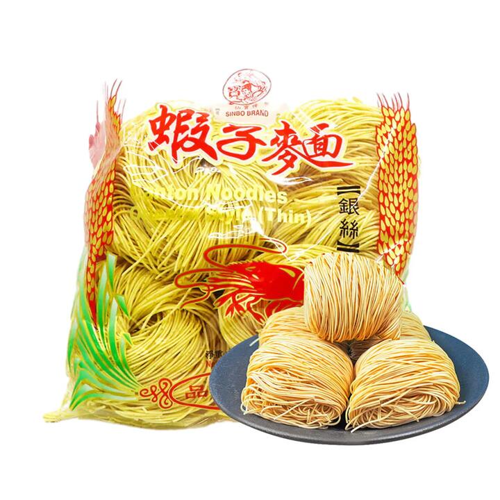 Sinbo Brand Shrimp Egg Noodles - Thin, 375g